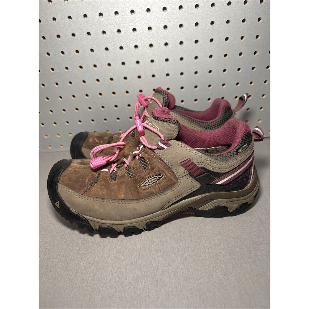 Keen Targhee III Low Hiking Shoes Womens 9.5 Waterproof Brown Pink Boisenberry